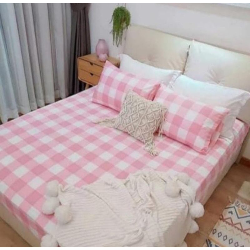Bedcover + Sprei Set Aesthetic Emily Pink