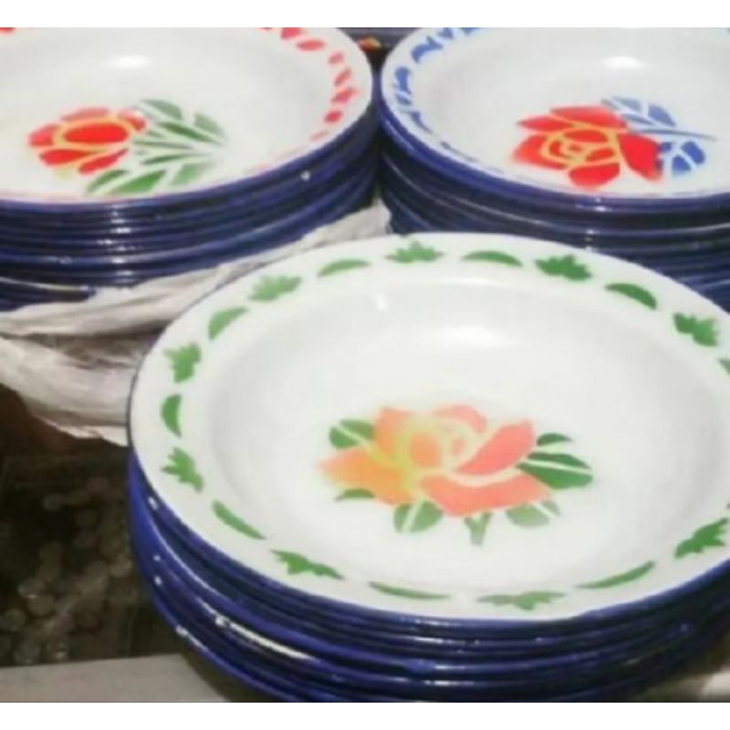 PROMO PIRING JAMAN DULU / PIRING SENG / PIRING SENG MOTIF BERWARNA