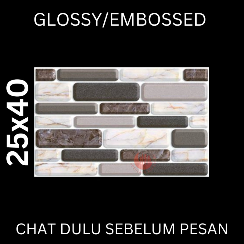 KERAMIK MULIA 25x40 KANAYA GREY / KERAMIK DINDING / KERAMIK LICIN / KILAT