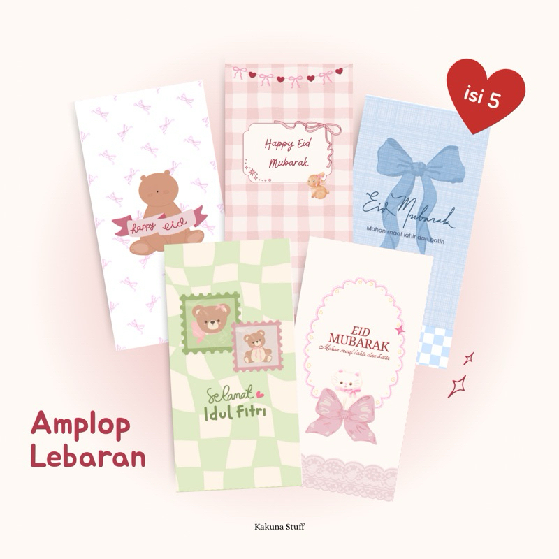 

Kakuna Stuff - Amplop Lebaran Idul Fitri Besar Aesthetic Cute | Envelope Set