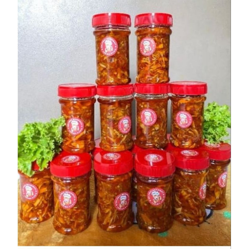 

Sambal ayam suwir kemasan botol 150ml