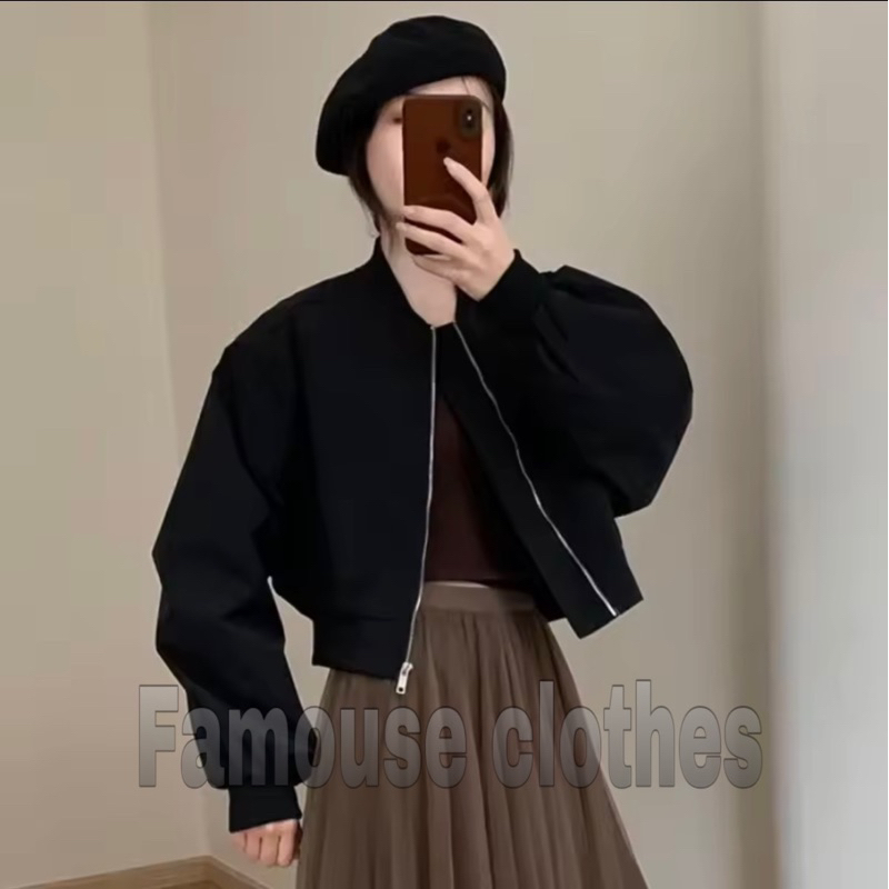 JAKET WANITA CROP BOXY | JAKET BOXY WANITA CROP | JAKET CROP OVS BOXY WANITA