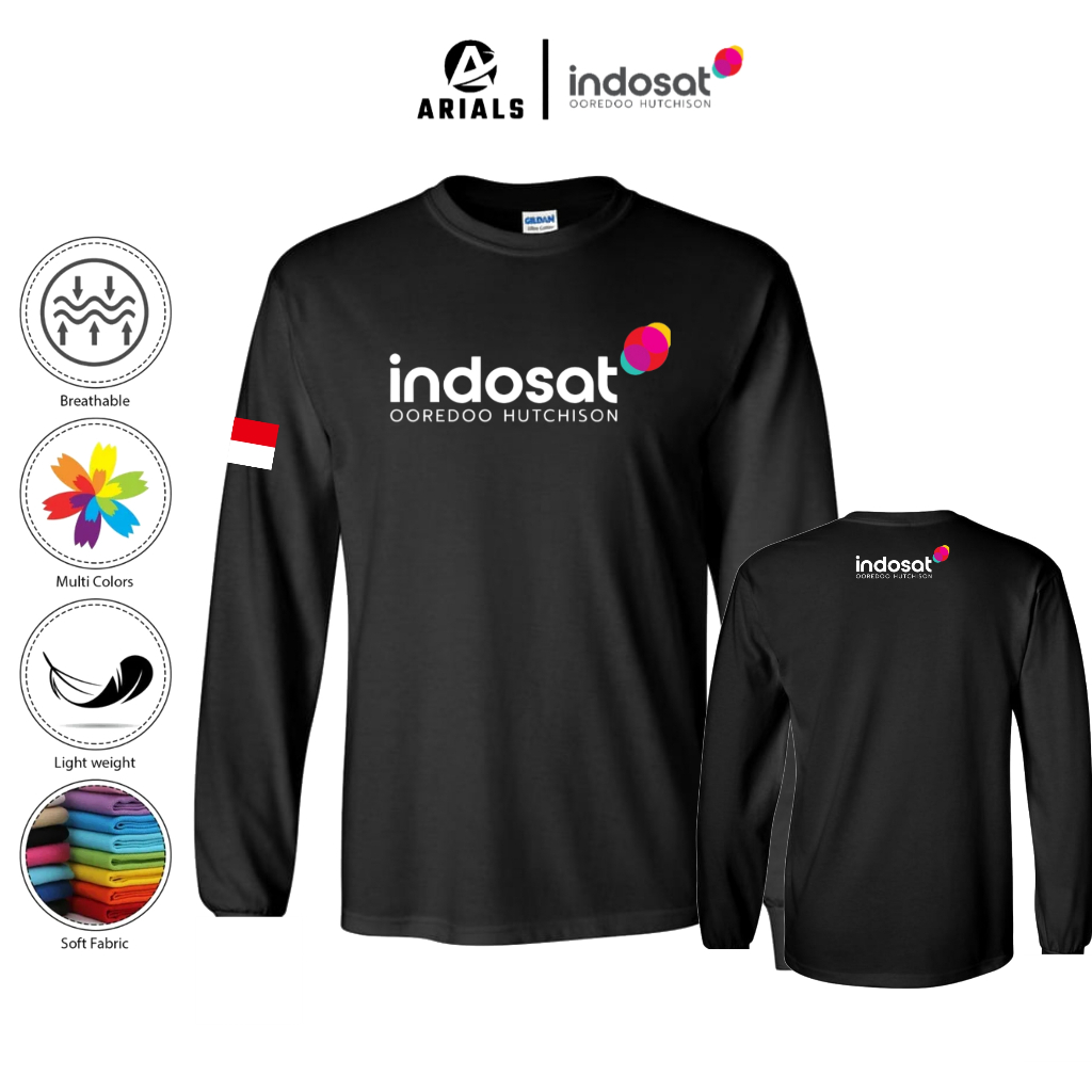Arials Kaos Baju Lengan Panjang Indosat Ooredoo Hutchison