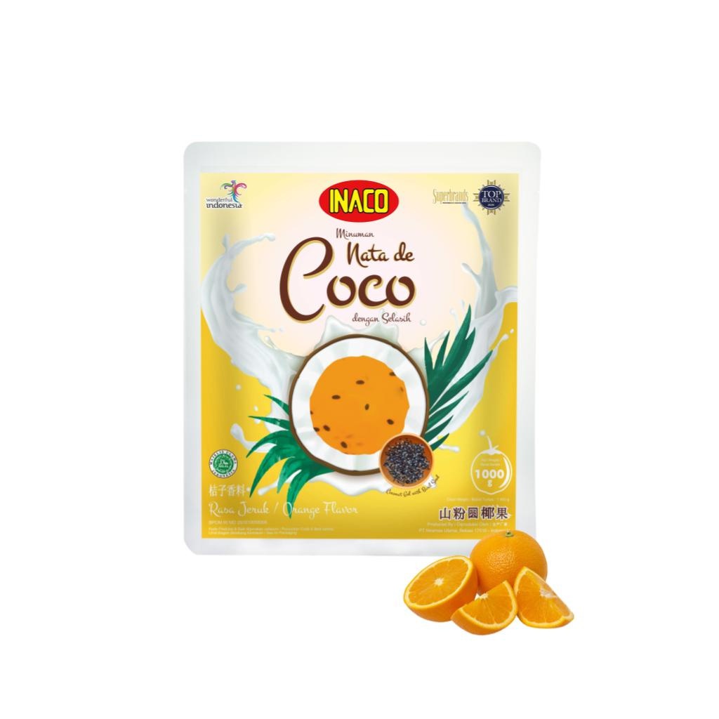 

Inaco nata de coco + selasih rasa jeruk 1 kg