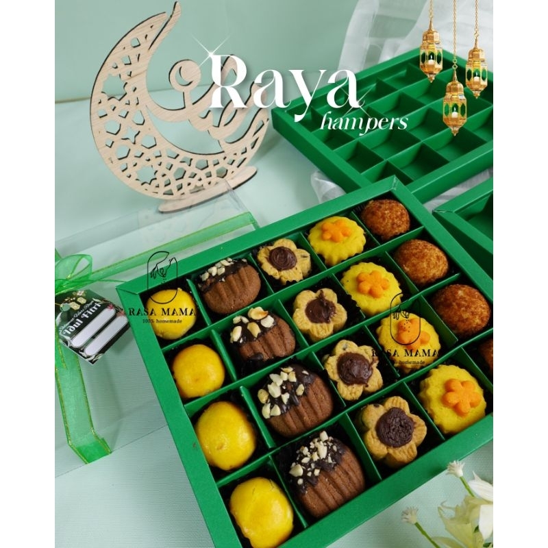 

Hampers kue kering RAYA premium isi 20 pcs hampers lebaran idul fitri hari raya parcel