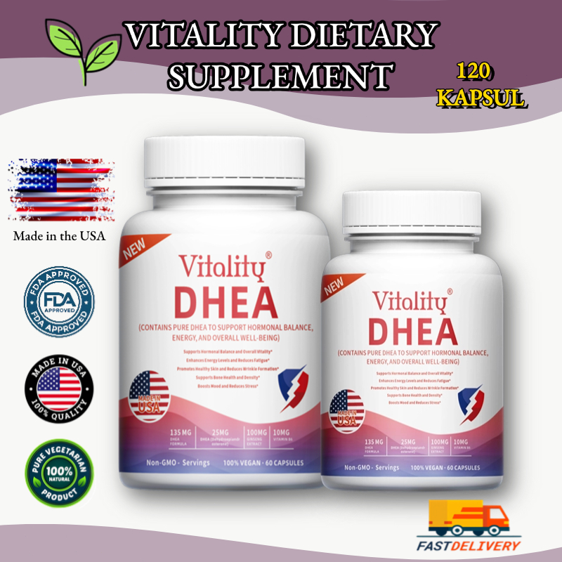 DHEA Kapsul, 135mg, Meningkatkan Keseimbangan Hormon, Vitalitas Sehari-hari, Mengurangi Kelelahan