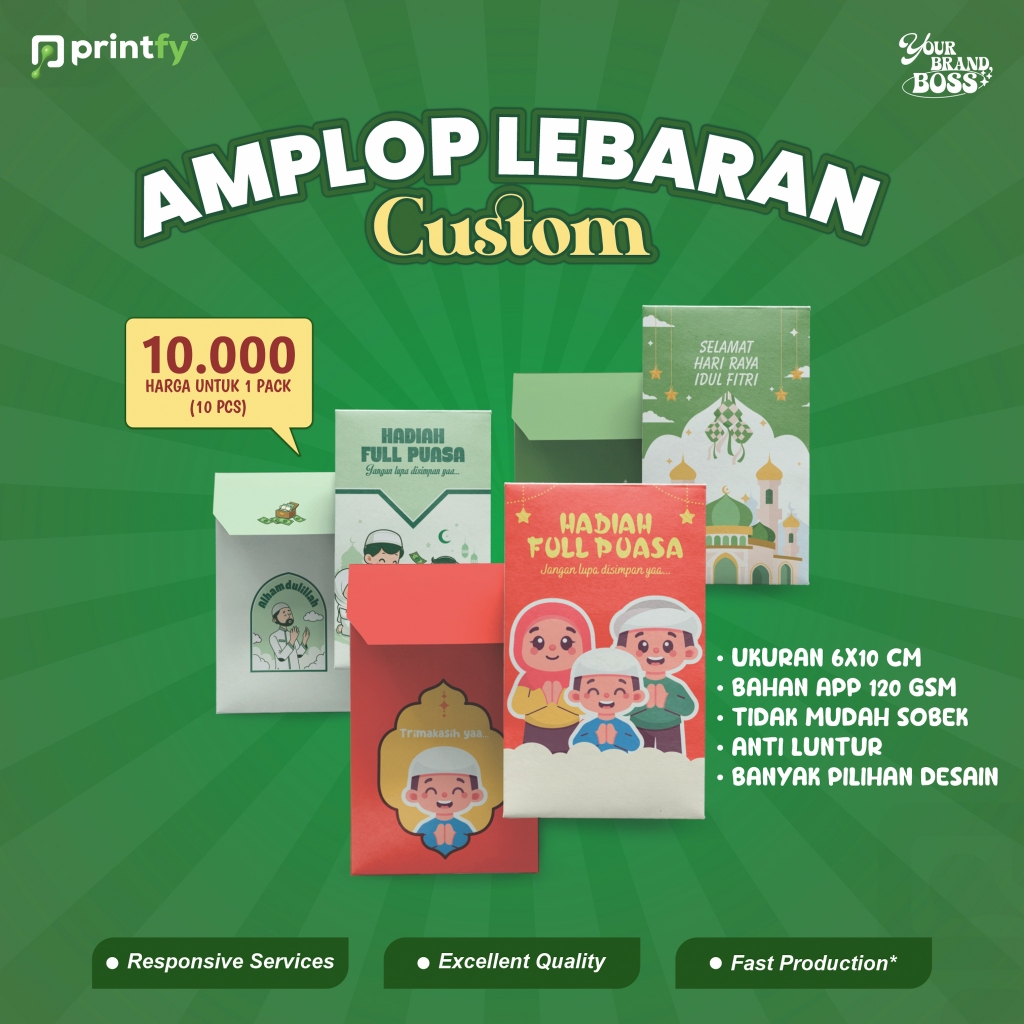 

Amplop Lebaran Motif Lucu Anak- Anak Isi 10 Pcs