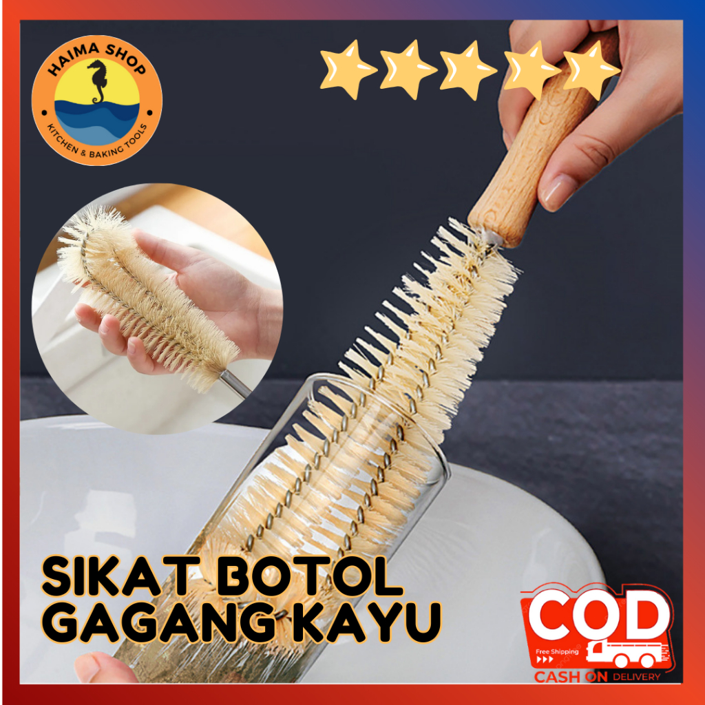 SIKAT BOTOL GAGANG KAYU / SIKAT PEMBERSIH BOTOL / SIKAT GAGANG KAYU