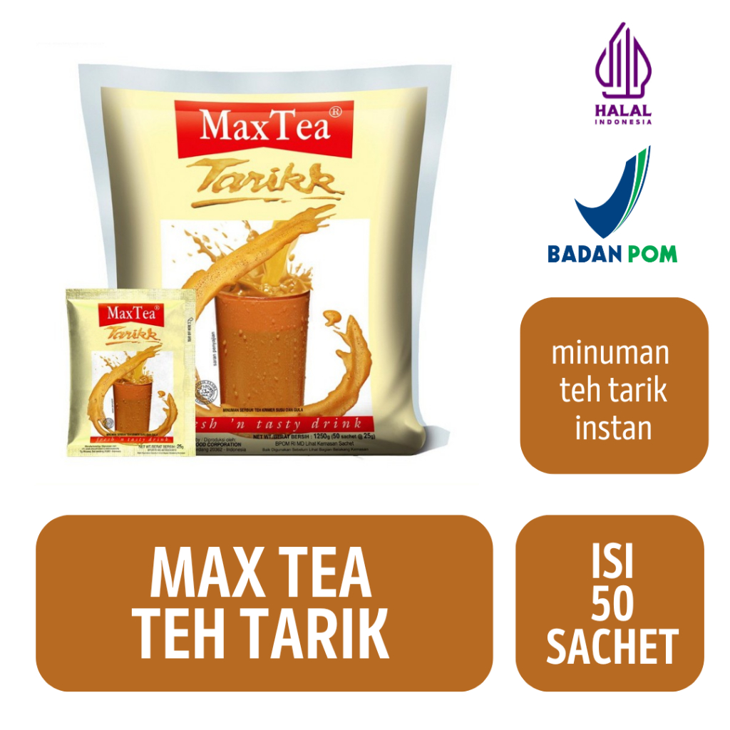 

Max Tea Teh Tarik [Isi 50 Sachet]