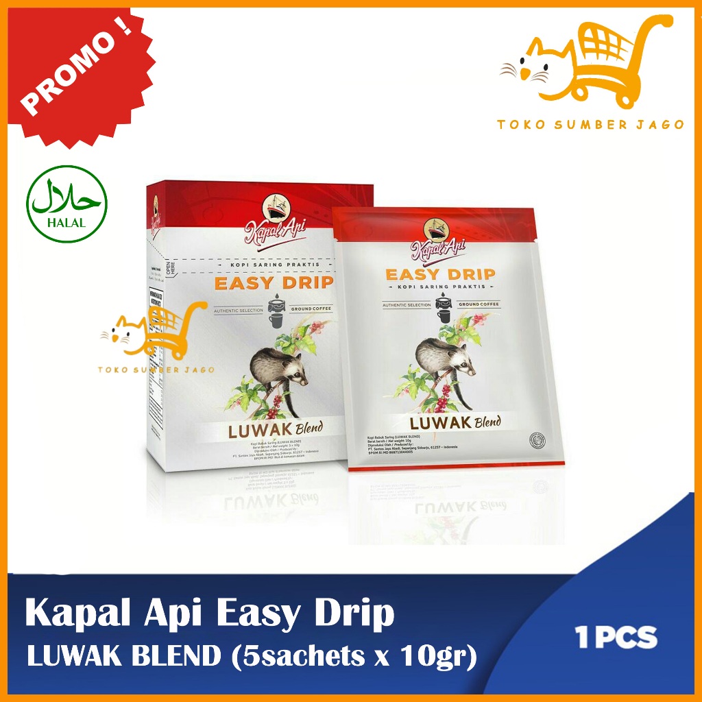 

Kapal Api Easy Drip LUWAK BLEND Box isi 5sachet x 10gr