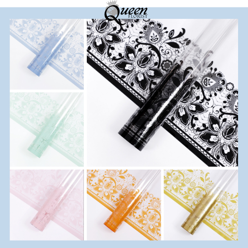 

20 LEMBAR Lace Flower Paper Wrap Florist Packaging Waterproof Bouquet OPP Korean Style 6129