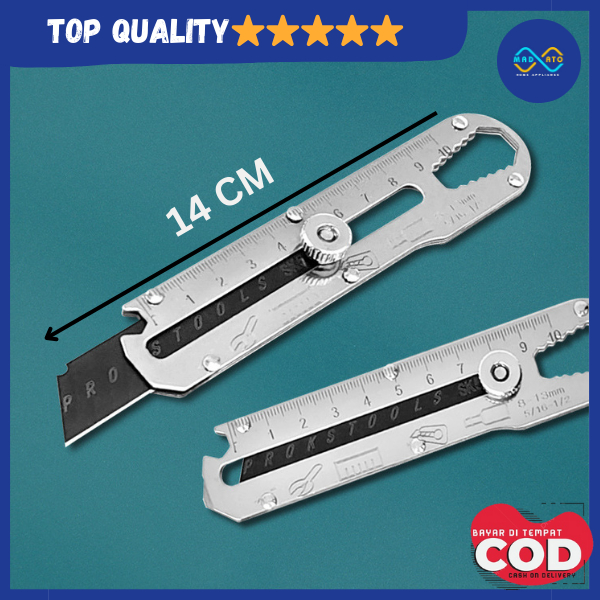 

CUTTER STAINLESS CUTTER PISAU MULTIFUNGSI TAHAN KARAT 14 CM PEMOTONG KERTAS TERMURAH TERLARIS