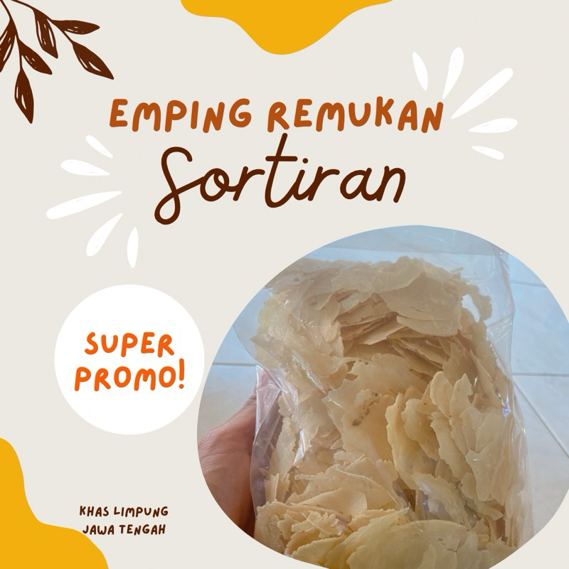 

Emping remukan sisa sortiran 1 Kg kualitas super