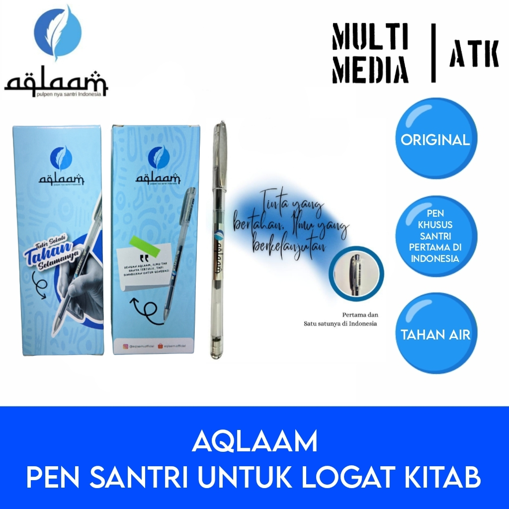 

AQLAAM Pen Santri untuk Logat Kitab / Pena / Qalam / Pulpen 12 Pcs
