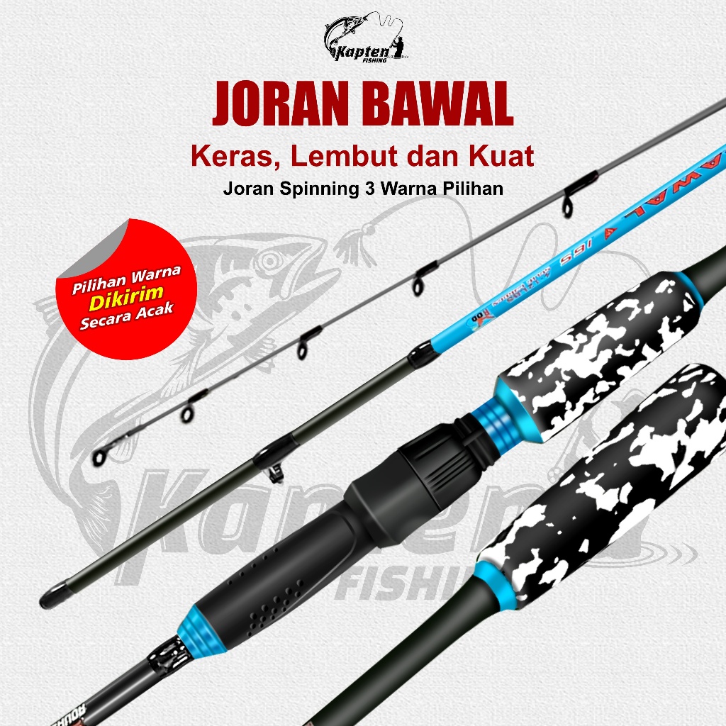 Kaptenfishing Joran Pancing Bawal joran super lentur kuat tegek murah spinning micro casting ikan