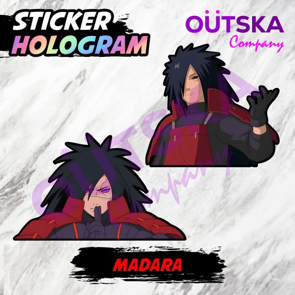 Stiker Madara Hologram Akatsuki Mugen Tsukoyomi V26 Susanoo Uchiha Madara Sharingga Rinnegan