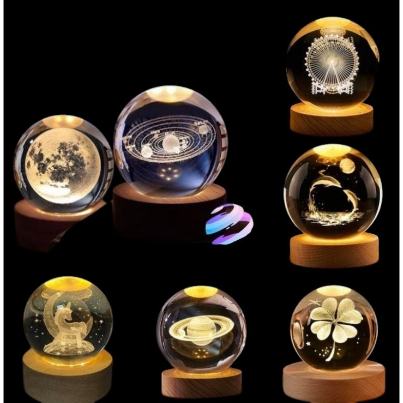 Lampu Tidur bola kristal