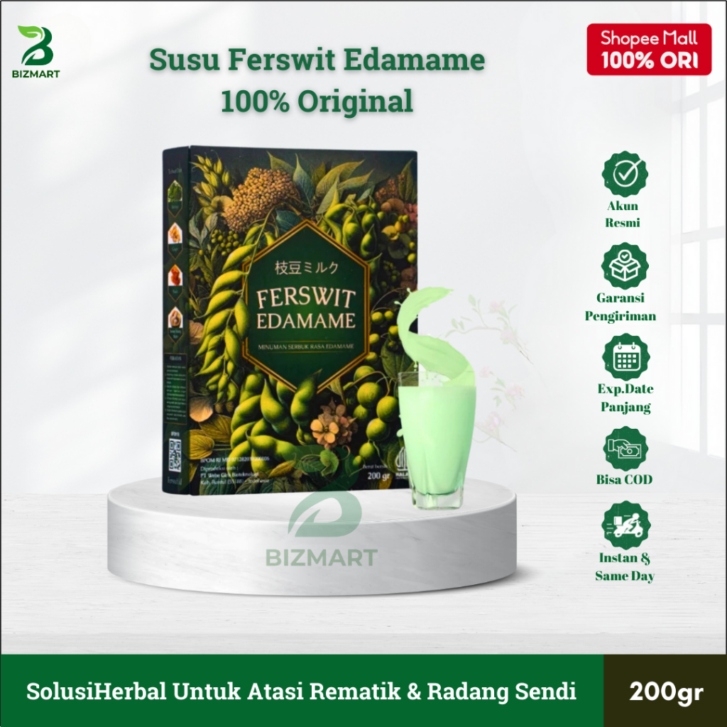 

Ferswit Susu Edamame Jepang 200gr Solusi Herbal Terapi Nyeri Sendi Tulang Original BPOM