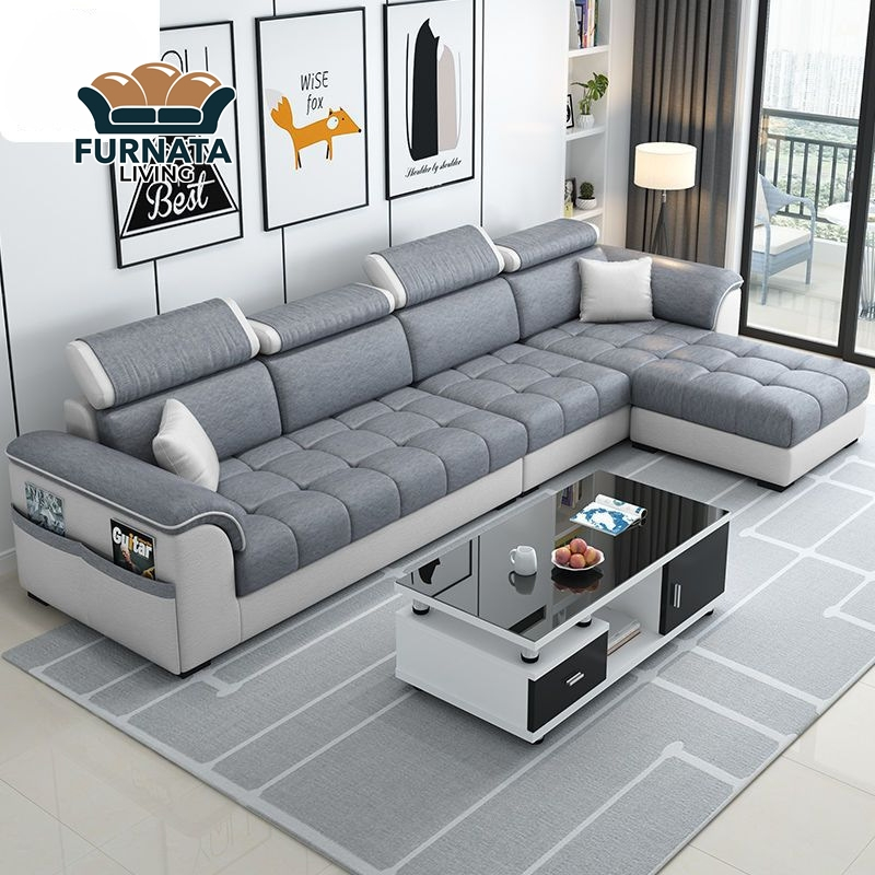 Sofa Minimalis Ruang Tamu Letter L Kekinian