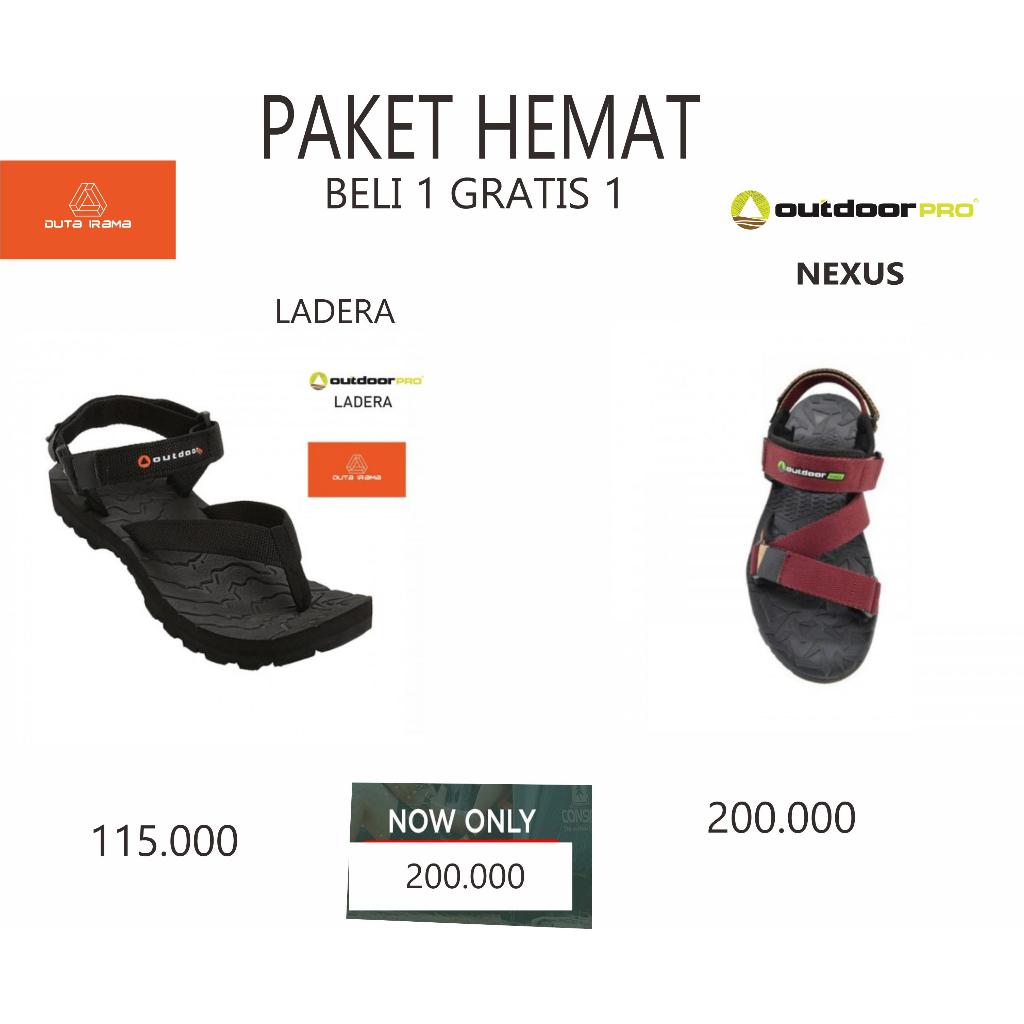 DUTAIRAMA - PAKET HEMAT BELI 1 GRATIS 1 SANDAL OUTDOOR NEXUS +  LADERA