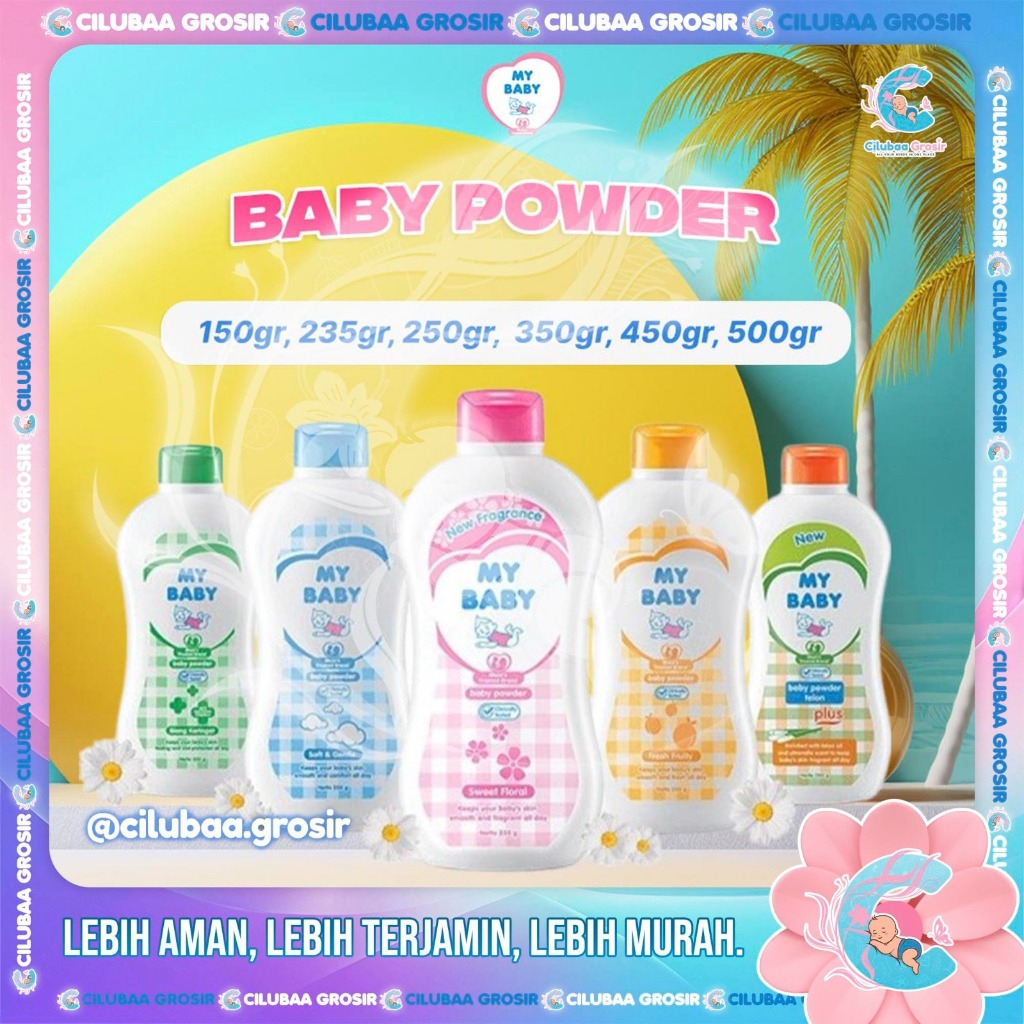 MY BABY Powder 150gr, 235gr, 250gr, 350g, 450gr, 500gr || Bedak Bayi || Dermatology Tested || Powder