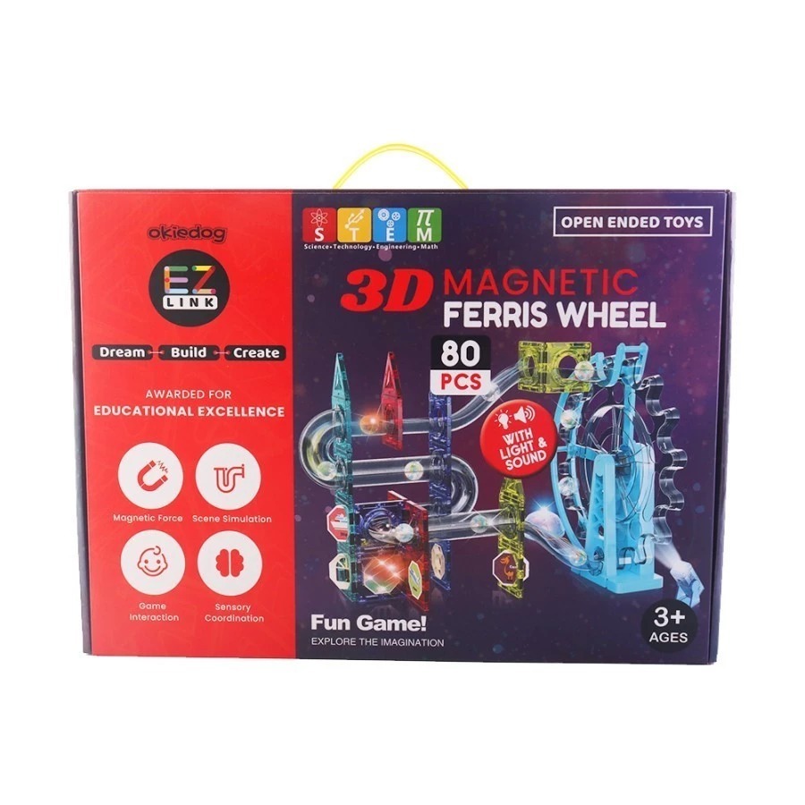 Okiedog EZLink 3D Magnetic Ferris Wheel 80 pcs