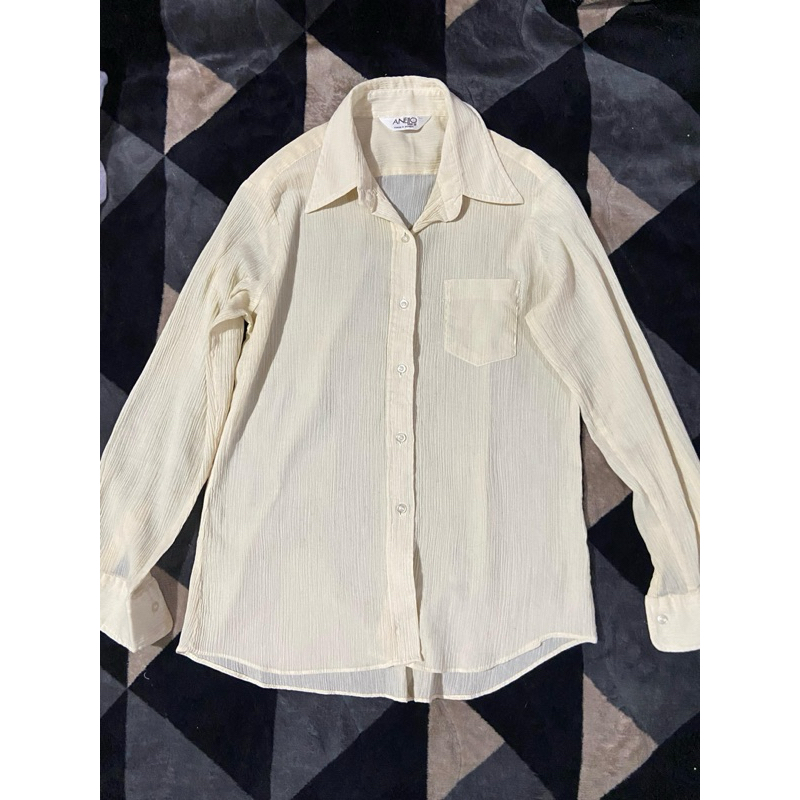 Kemeja Panjang Wanita Warna Soft Kuning (ANELLO)