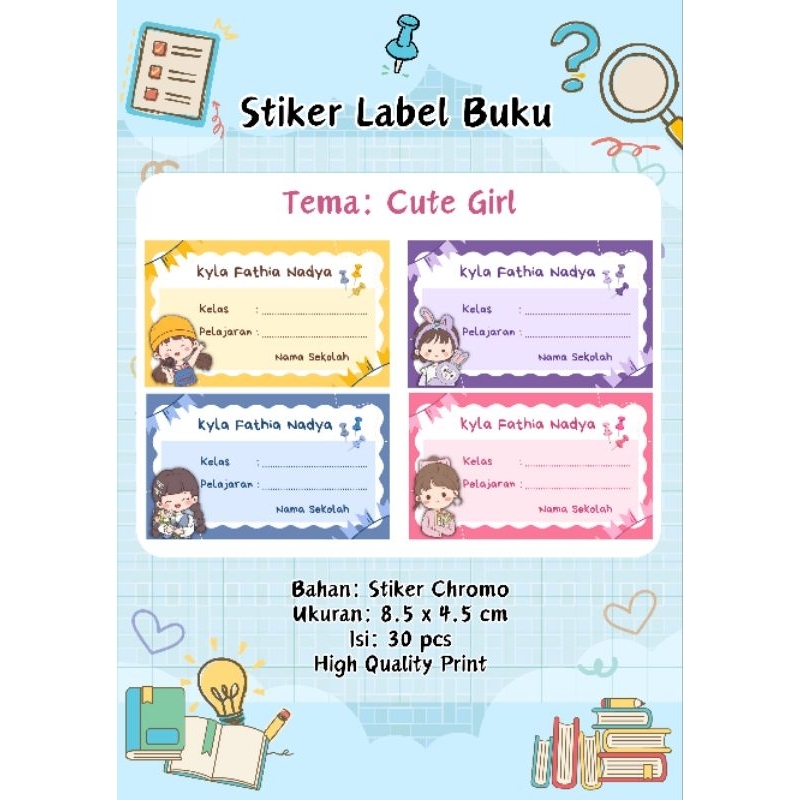 

STIKER BUKU / STIKER MAPEL / STIKER MATA PELAJARAN