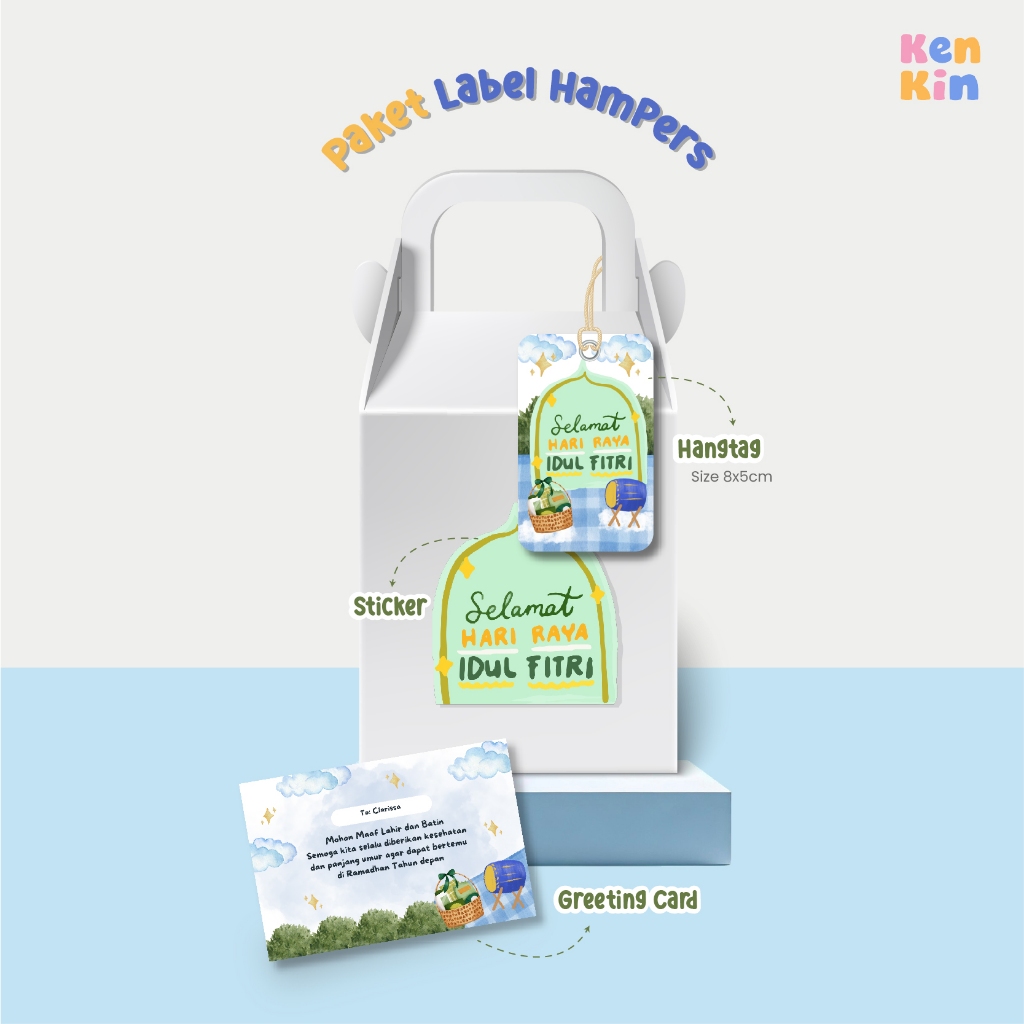 

Hangtag, Kartu Ucapan, Stiker Lebaran Idulfitri/Paket 3in1 Label Hampers Lebaran