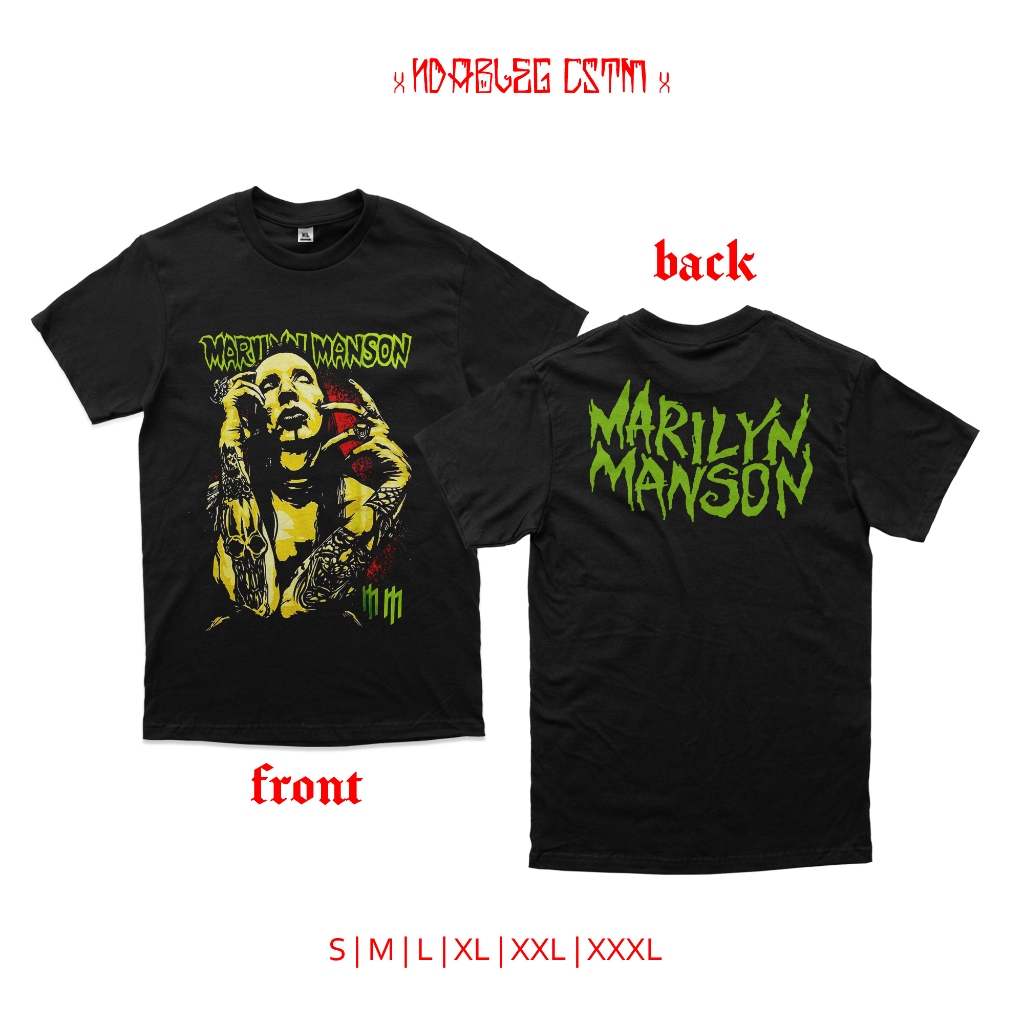 Kaos Marilyn Manson tshirt marilyn manson combed 24s