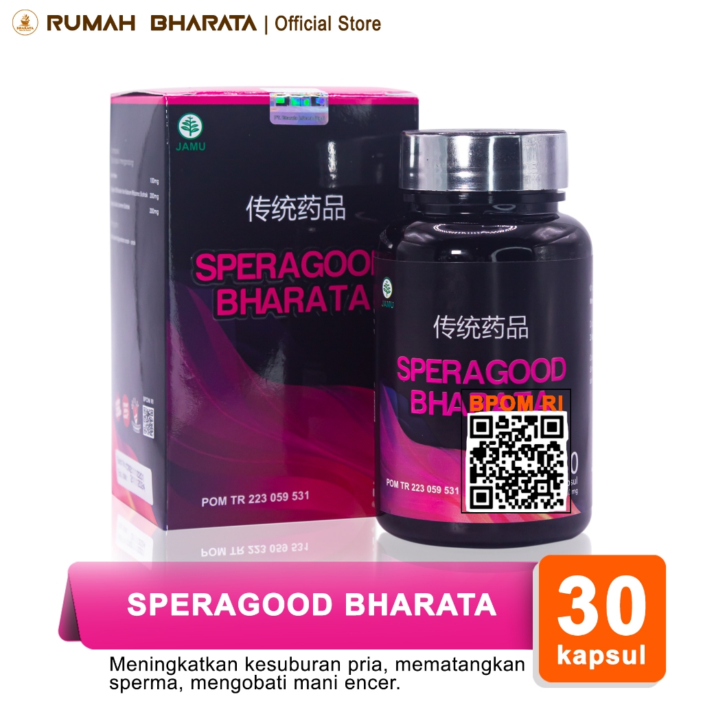 Obat Penyubur Sperma Muncrat Jauh - Speragood Bharata Kemasan 30 Kapsul BPOM