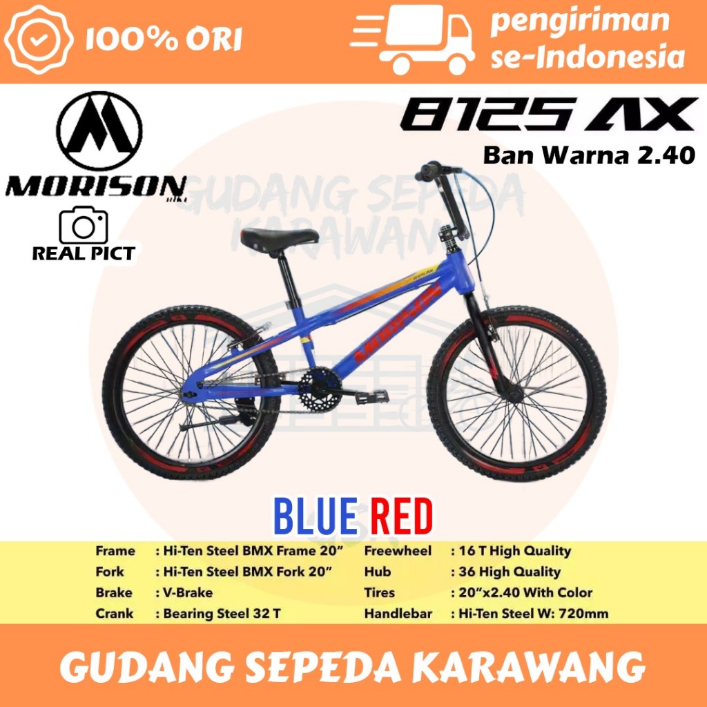 SEPEDA BMX 20" MORISON BMX 8125 AX BAN 2.4 (V-BRAKE)