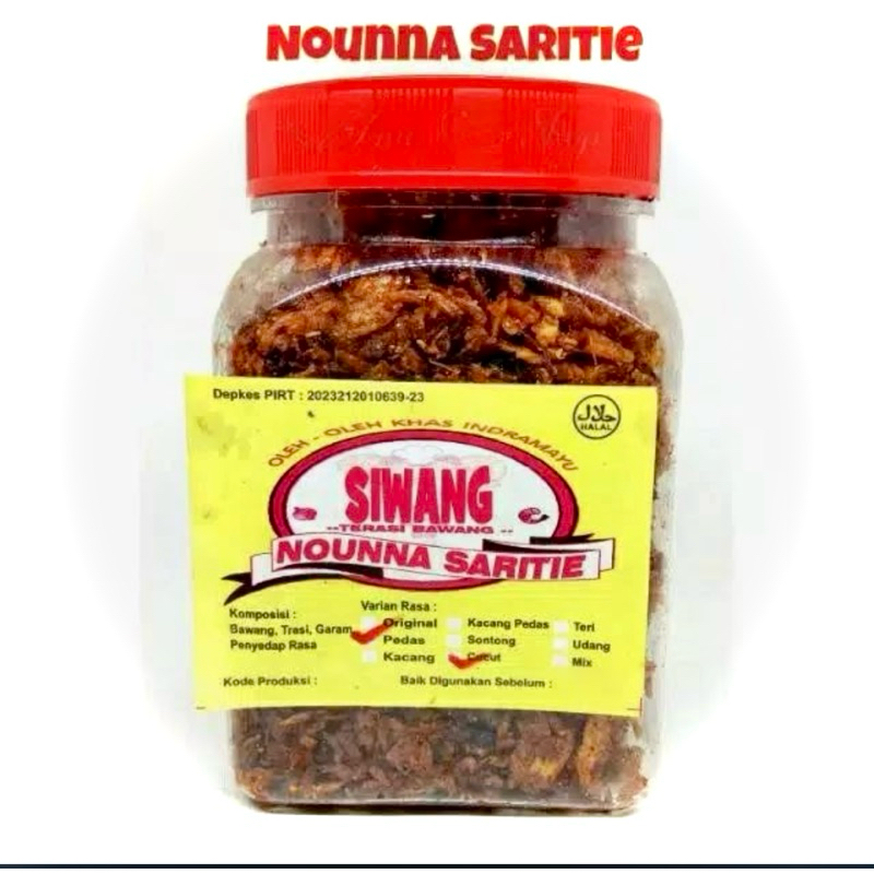 

Siwang NOUNNA SARITIE Khas Indramayu 170 ml Pilihan Rasa : (Pedas, Original, Teri)