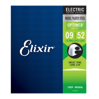 Senar Gitar Elektrik Elixir 19007 Optiweb Super Light 7-String 09-52 Original