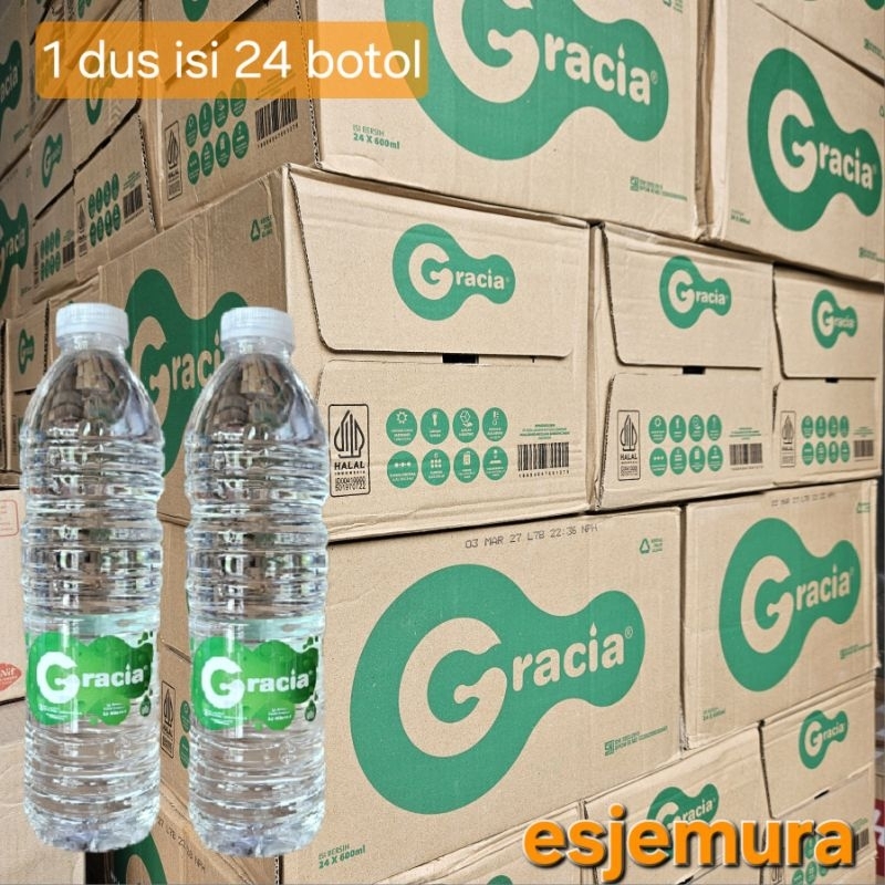 

Air Mineral Gracia Botol 600 ml per dus ( sejenis Aqua / Le minerale )