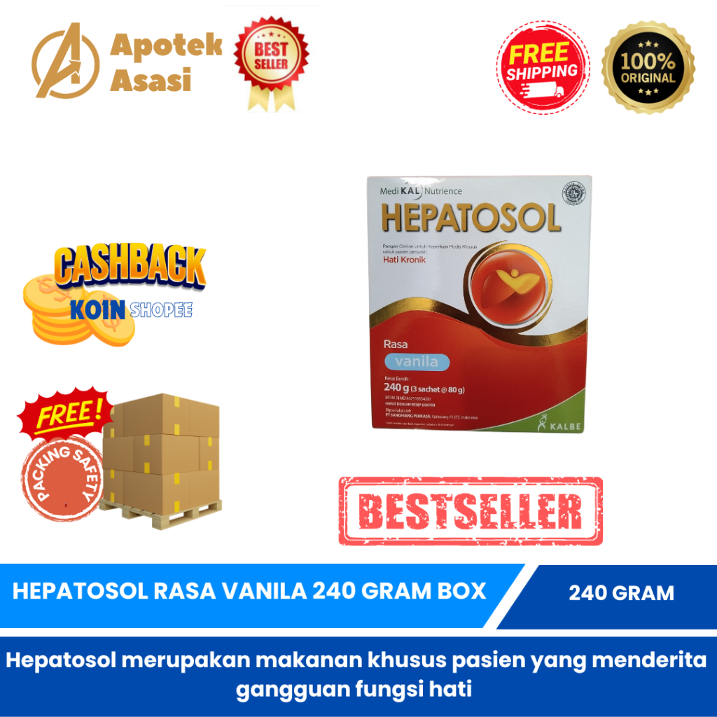 

HEPATOSOL RASA VANILA 240 GRAM BOX- Nutrisi Kesehatan Hati