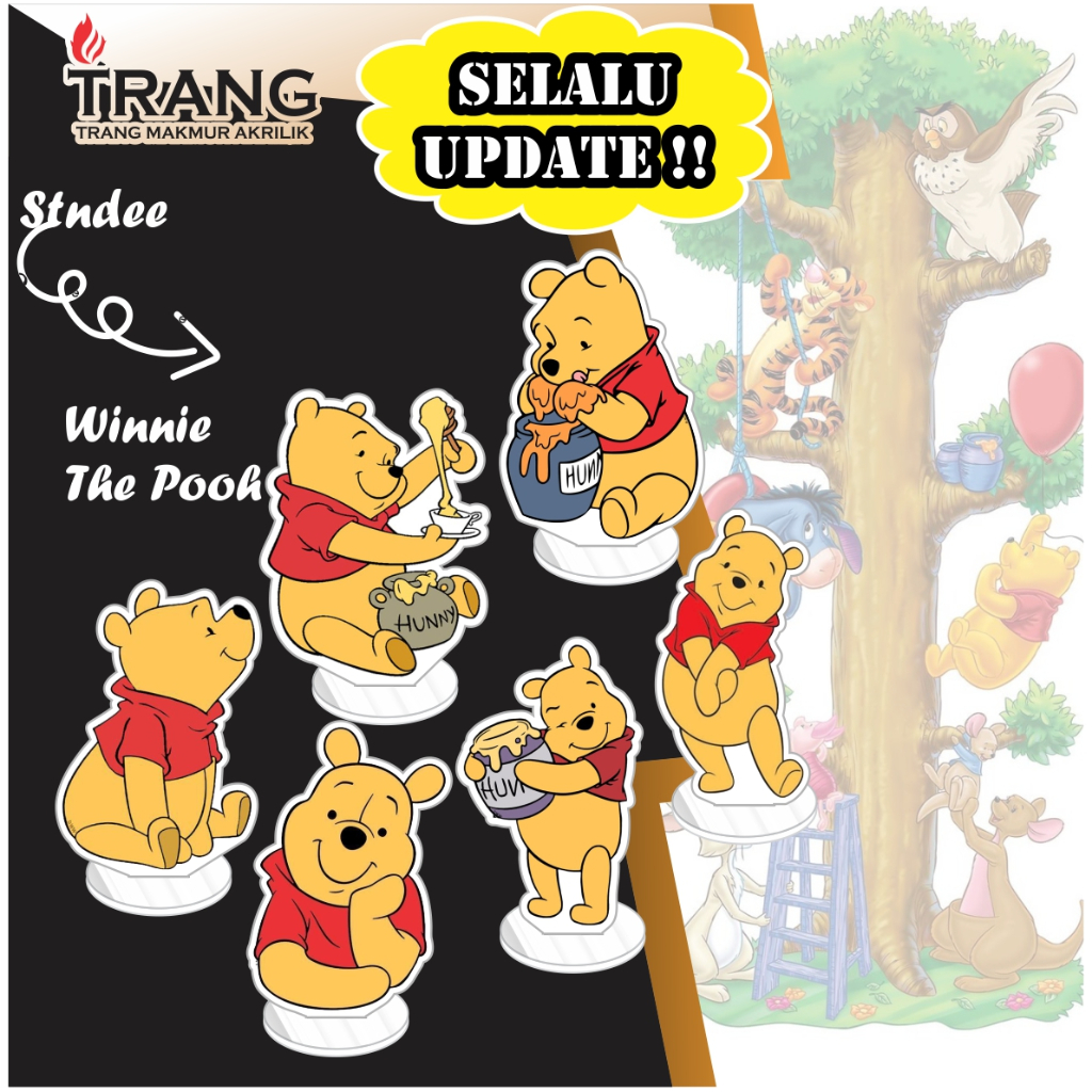 Standee Figure Akrilik Winnie The Pooh / Standing Action figure Acrylic Winnie The Pooh