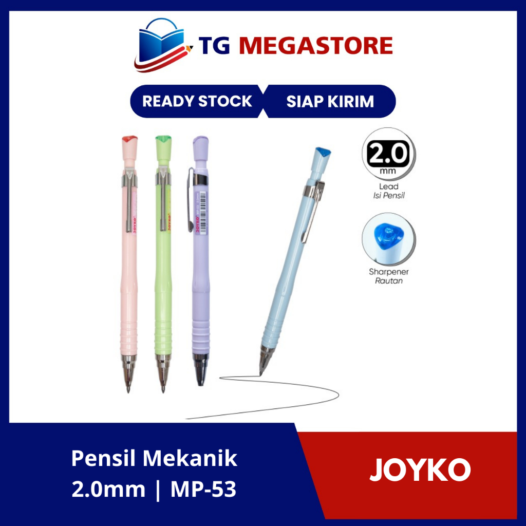 

Pensil Mekanik Joyko Mechanical Pencil 0.5mm 2.0mm ( MP-15 MP-53 )