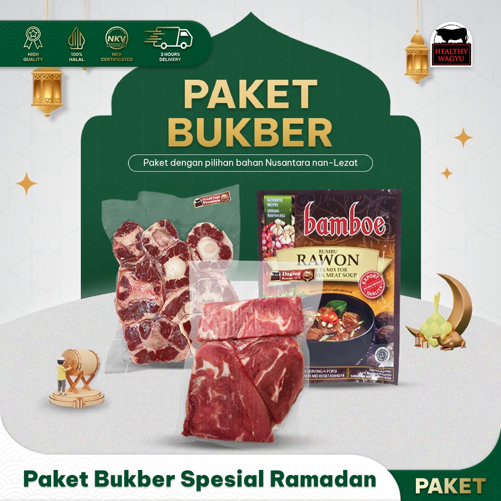 

Paket Bukber Daging Sapi dan Bumbu Special Ramadhan Buka Bersama Healthy Wagyu