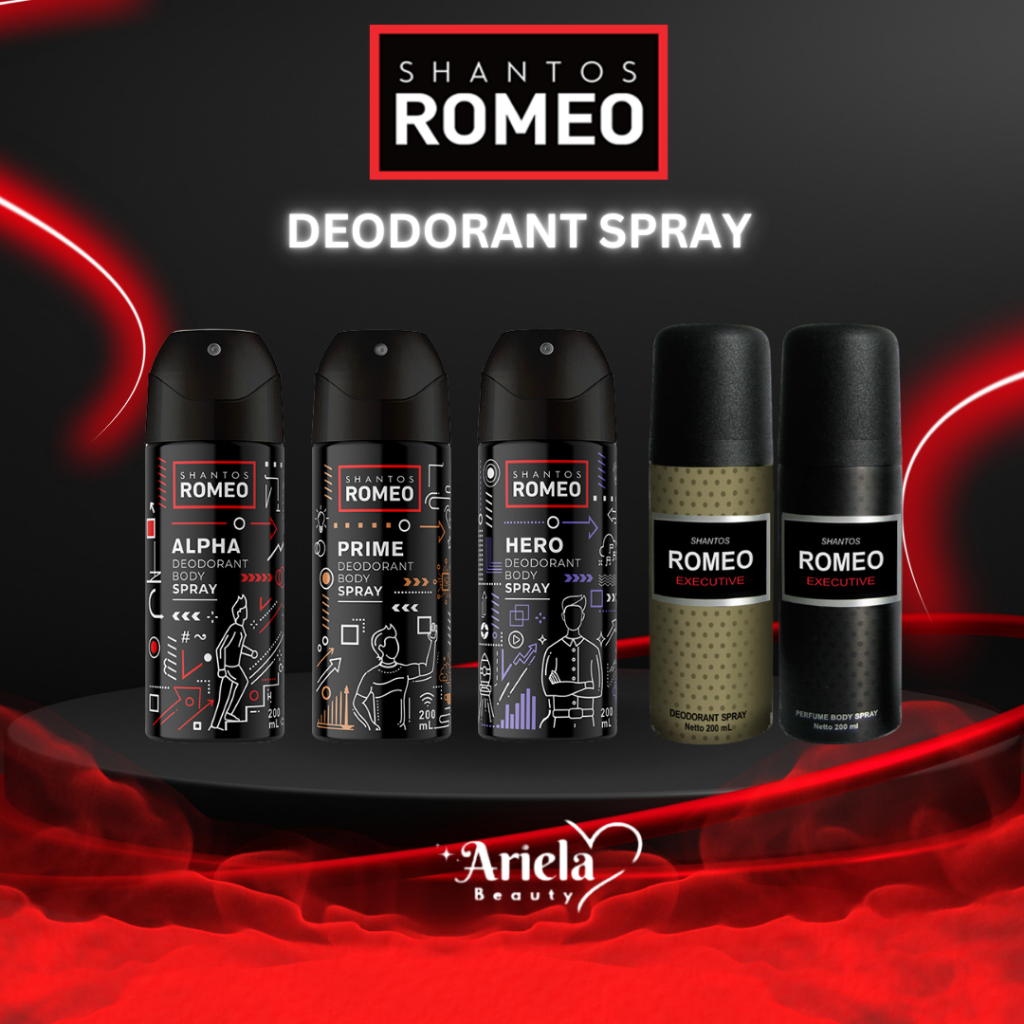 SHANTOS ROMEO Deodorant Spray | 200ml | Parfum Pria