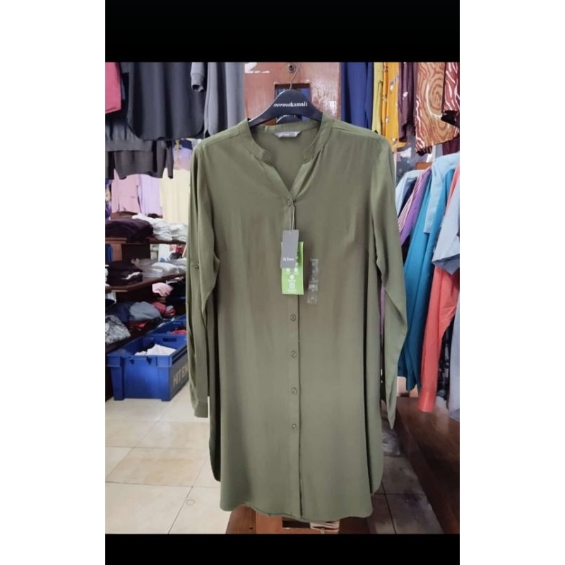 tunik hijau army bagus