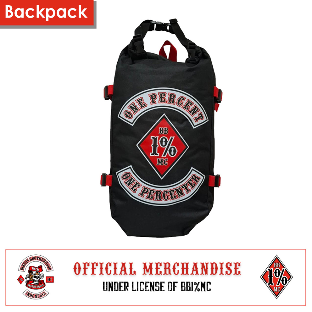 Tas Backpack Touring motor Official Bikers Brotherhood 1% MC Ransel Premium Tebal Elegan Multifungsi