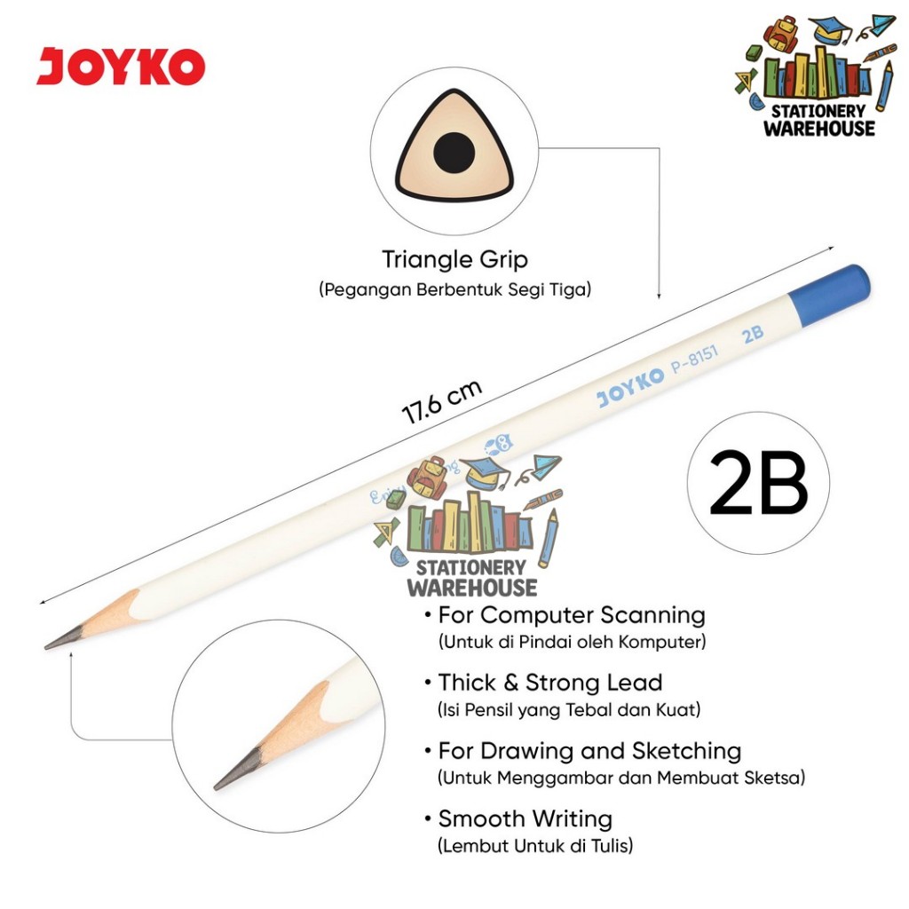 

Ay00! Pencil Pensil Joyko P-8151 1 Drum 36 Pcs Enjoy Writing