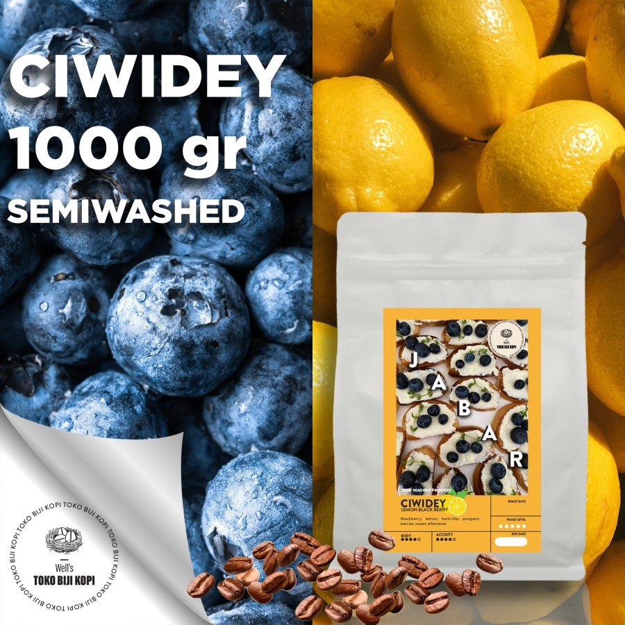 

Well's Toko Biji Kopi - KOPI ARABIKA CIWIDEY LEMON BLACK BERRY ROASTED BEAN CIWIDEY - 1 KG