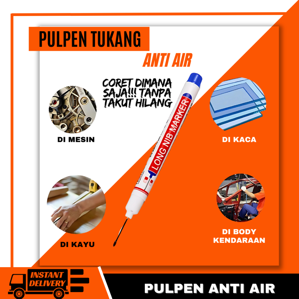 

Spidol Tukang Anti Air Sepidol Furniture Marker Kepala Panjang Long Nip Alat Tulis Penanda Kayu Wood Goresan Kayu Touch Marker Head Marker