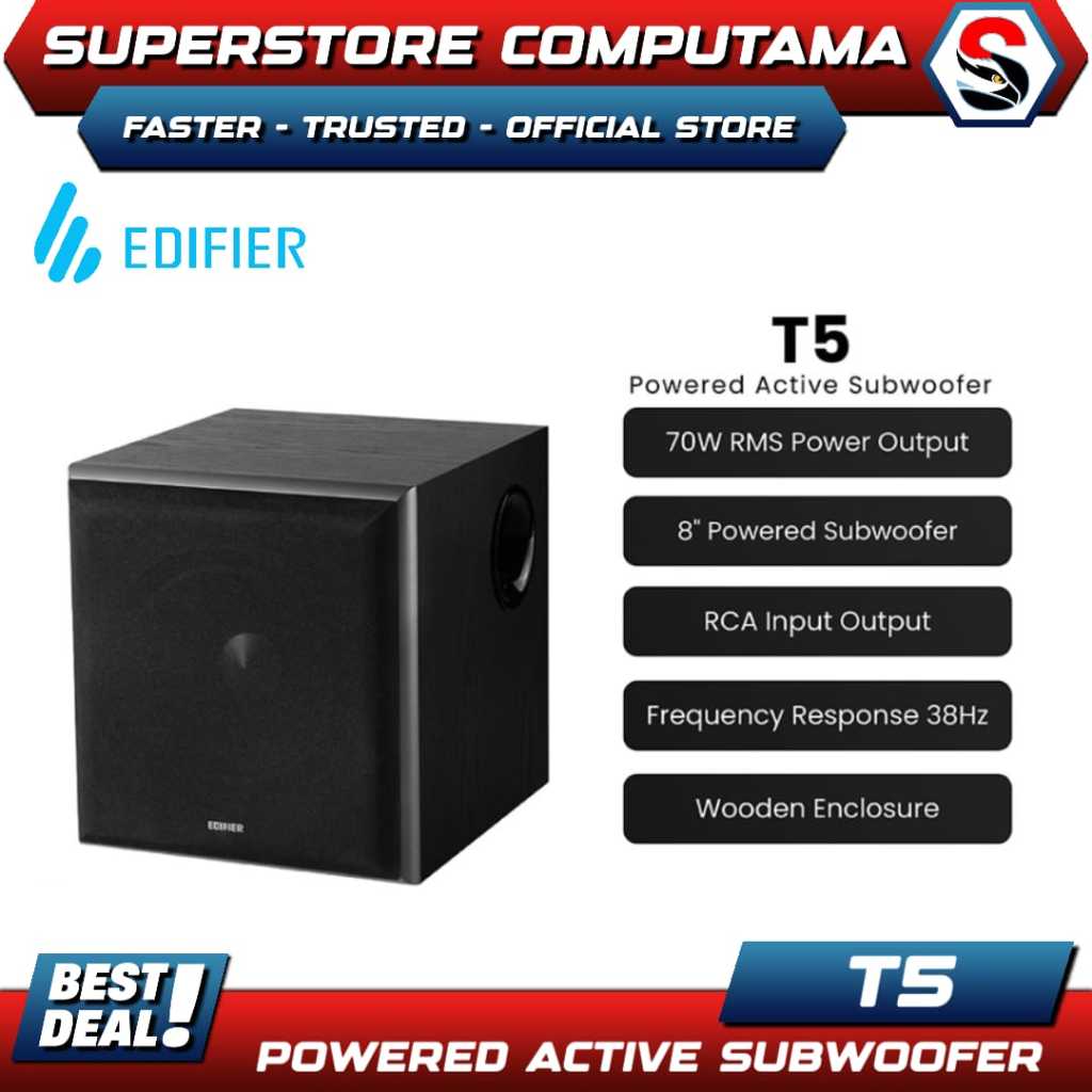 EDIFIER T5 Powered Active Subwoofer