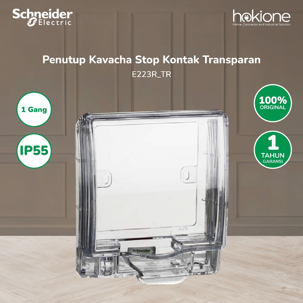 Schneider Electric Cover Stop Kontak Kavacha 1 Gang IP55 Transparan - E223R_TR