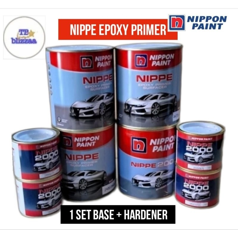 Cat Dasar Nippe Epoxy Primer 1 Set Base + Hardener Nippe 2000  Vernis Nippe Cat Epoxy Nippon Paint
