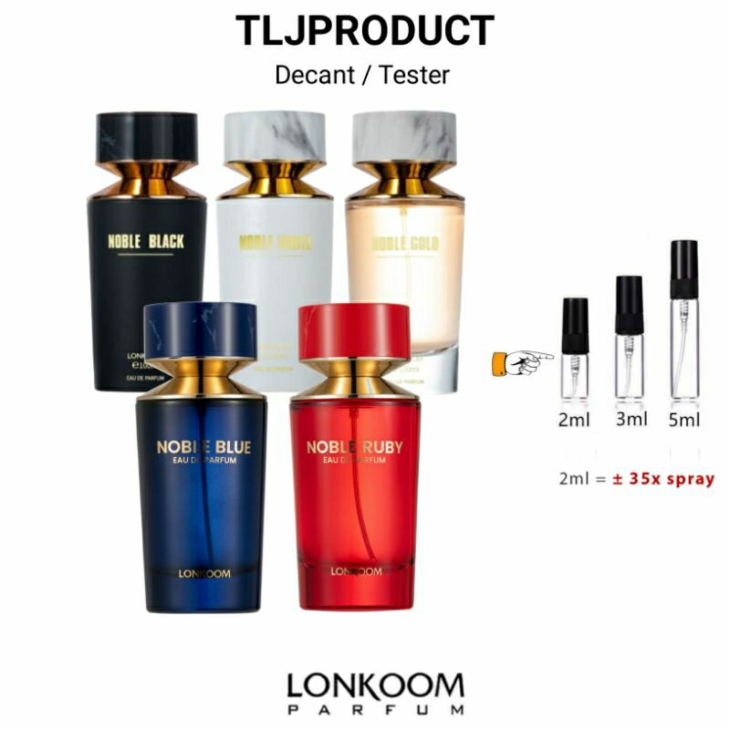 Decant Lonkoom Parfum Noble Series Black / White / Gold / Edition / Blue / Ruby