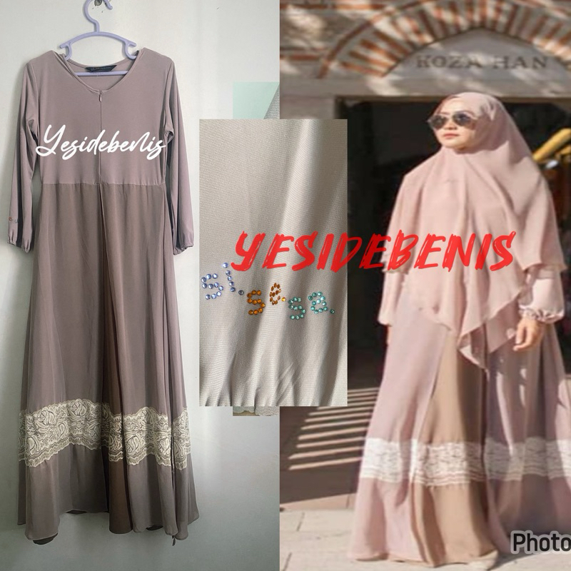PRELOVED DRESS SISESA ORIGINAL WARNA COKLAT MULUS